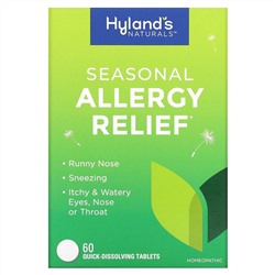 Hyland's Naturals, Seasonal Allergy Relief, 60 быстрорастворимых таблеток