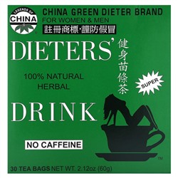 Uncle Lee's Tea, Dieter's 100% натуральный травяной напиток, без кофеина, 30 чайных пакетиков, 60 г (2,12 унции)
