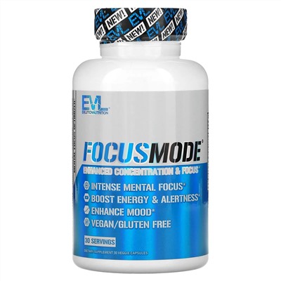 EVLution Nutrition, FocusMode, 30 растительных капсул