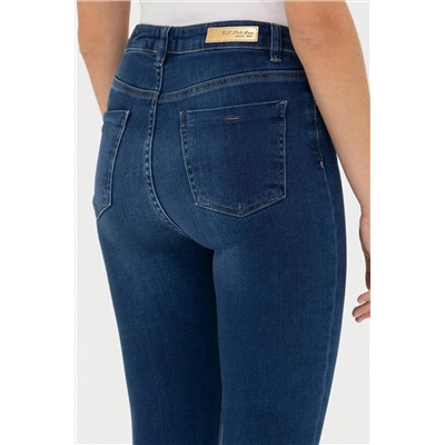 Женские темно-синие джинсовые брюки Неожиданная скидка в корзине