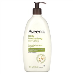 Aveeno, увлажняющий лосьон для ежедневного применения, без отдушки, 532 мл (18 жидк. унций)