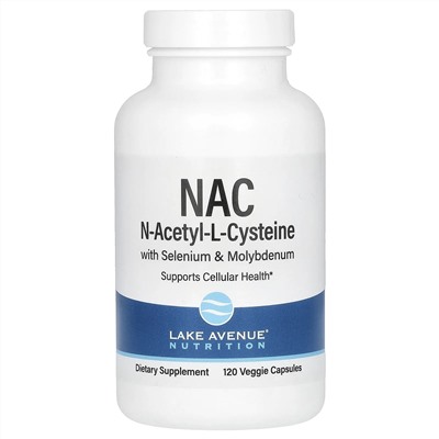 Lake Avenue Nutrition, N-ацетил-L-цистеин, 600 мг, 120 растительных капсул