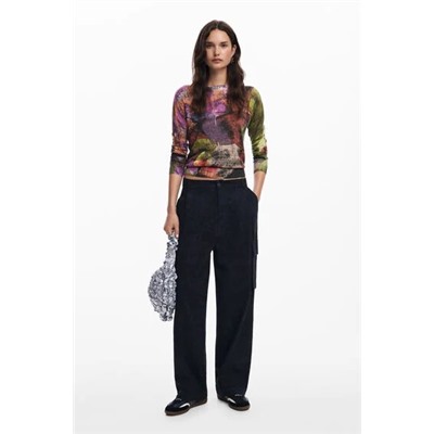 Cargo pants with M. Christian Lacroix print