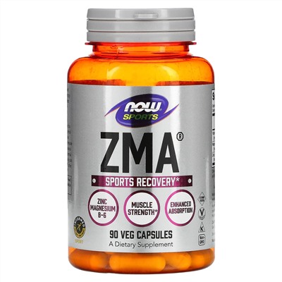 NOW Foods, Sports, ZMA, восстановление после физической активности, 90 капсул