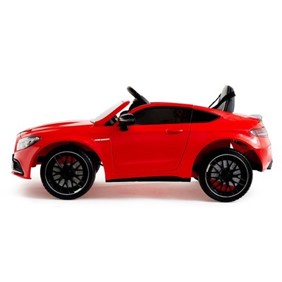 Электромобиль MERCEDES-BENZ C63 S AMG, EVA колёса, цвет красный