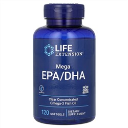 Life Extension, Mega EPA/DHA, 120 капсул