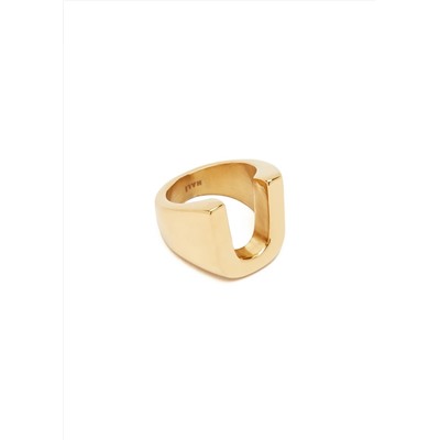 CHUNKY GOLD RING LETTER SIZE II + LETTERS