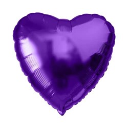 Шар фольгированный "Сердце" 10 дюймов / Фиолетовый