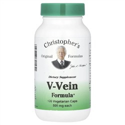 Christopher's Original Formulas, V-Vein Formula, 500 мг, 100 вегетарианских капсул