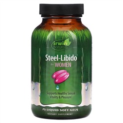 Irwin Naturals, Steel-Libido для женщин, 75 гелевых капсул