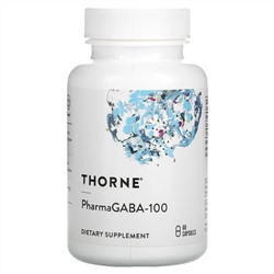 Thorne, PharmaGABA-100, 60 капсул
