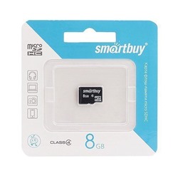 Карта флэш-памяти MicroSD  8 Гб Smart Buy без SD адаптера (class 4)