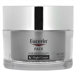 Eucerin, Q10 Revitalize, ночной крем для лица, без отдушки, 48 г (1,7 жидк. унции)