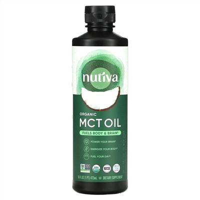 Nutiva, органическое масло MCT, 473 мл (16 жидк. унций)