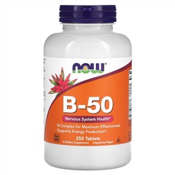 NOW Foods, B-50, 250 Tablets