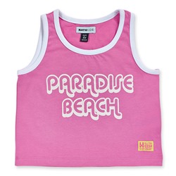 Camiseta de tirantes Paradiso Beach - 100% algodón - rosa