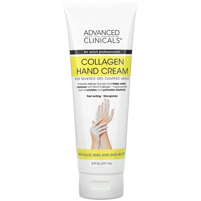 Advanced Clinicals, Collagen Hand Cream,  8 fl oz (237 ml)