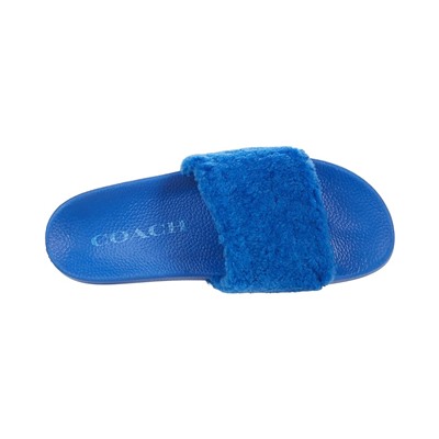 COACH Curly Shearling Pool Slide