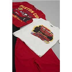 For You Kids, комплект из 4 предметов: футболка с принтом McQueen, шорты, брюки, красный комплект