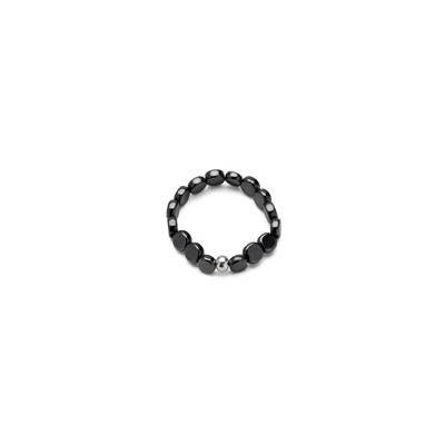 HEMATITE ELASTIC RING FLAT SPHERES