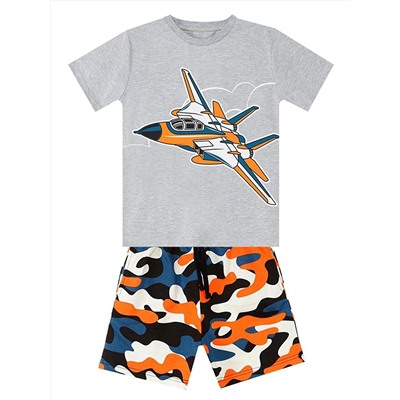 MSHB&G Комплект из футболки и шорт с камуфляжным принтом для мальчика «Самолет»