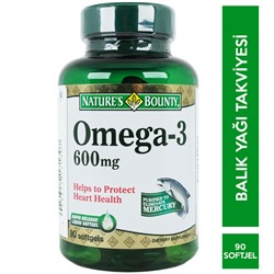 Nature's Bounty Omega 3 600 mg 90 Softjel