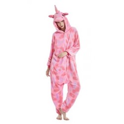 Пижама Кигуруми Единорог розовый на молнии взрослая. Размер S