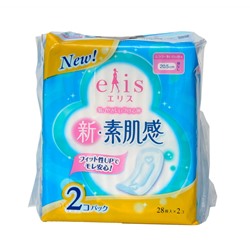 DAIO Гигиенические прокладки для женщин без крылышек Elis Skin мягк.поверхн 20,5см 28шт*2/18