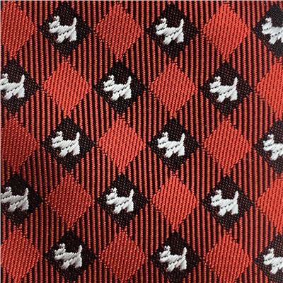 Жаккардовый детский галстук на застежке «Собачки» (ПОДАРОК спиннер)