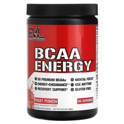 EVLution Nutrition, BCAA Energy, смесь для приготовления энергетических напитков, фруктовый пунш, 288 г (10,16 унции)