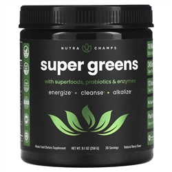 NutraChamps, Super Greens, натуральные ягоды, 258 г (9,1 унции)