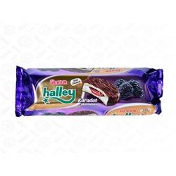 Шоколадное печенье Ulker "Halley" с ежевичным джемом 236 гр 1/12
