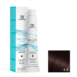 Крем-краска для волос TNL Million Gloss оттенок 4.8 Коричневое какао 100 мл