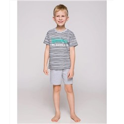 Детская хлопковая пижама 390/391-19 Max серый, Taro (Польша)