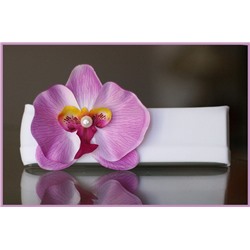 Повязка на голову Орхидея светло-сиреневая
