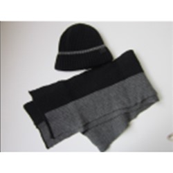 Шапка + шарф мальч черный ШП-5217-шш