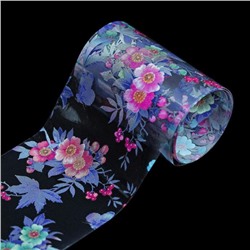 Переводная фольга для декора «Цветы», 4 × 50 см, разноцветная