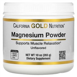 California Gold Nutrition, магний в растворимом порошке с нейтральным вкусом, 283 г (10 унций)