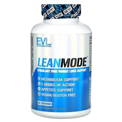 EVLution Nutrition, LeanMode, добавка для поддержки снижения веса без стимуляторов, 150 растительных капсул