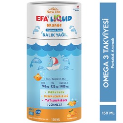 New Life Efa Liquid Balık Yağı Sıvı 150 ML Portakal Aromalı