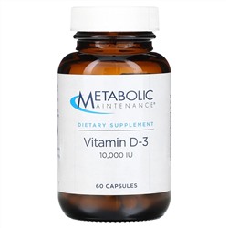 Metabolic Maintenance, Vitamin D-3, 10,000 IU, 60 Capsules