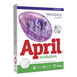 April Стиральный порошок Evolution provence Автомат универсальный 400г