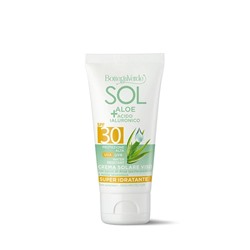 SOL Aloe Acido Ialuronico - Crema solare viso - protezione alta SPF30 - water resistant