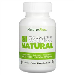 Натурес Плюс, Total Digestive Wellness, GI Natural, комплекс для пищеварительной системы, 90 двухслойных таблеток