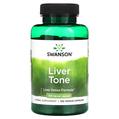 Swanson, Liver Tone, 300 мг, 120 растительных капсул