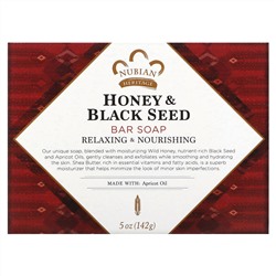 Nubian Heritage, Honey & Black Seed Bar Soap, 5 oz (142 g)