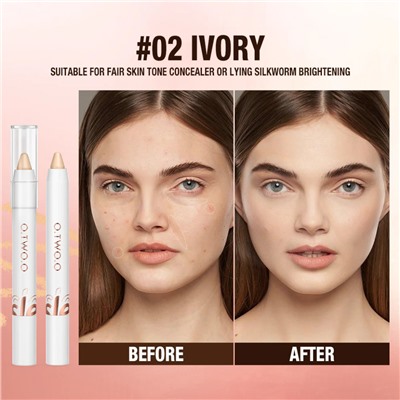 O.TWO.O Универсальный стик для макияжа Multi-purpose Makeup stick With Concealer Eyeshadow Highlighter Pencil  SC058 #01 Milk