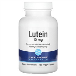 Lake Avenue Nutrition, лютеин, 10 мг, 180 растительных капсул