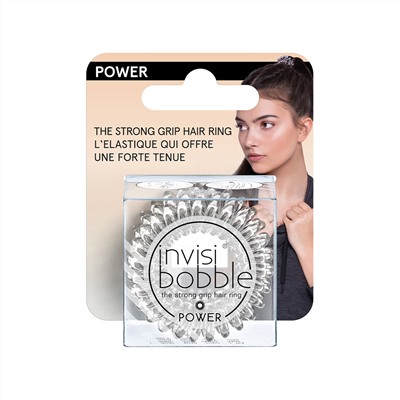 Резинка-браслет для волос invisibobble POWER Crystal Clear (с подвесом)