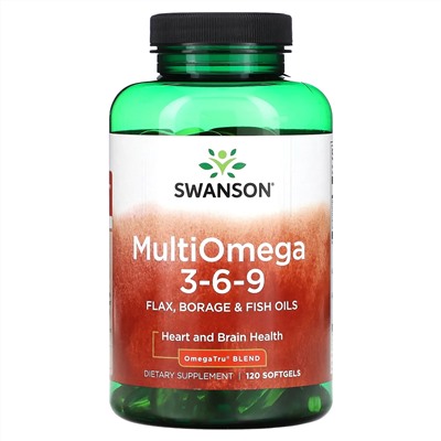 Swanson, MultiOmega 3-6-9`` 120 мягких таблеток